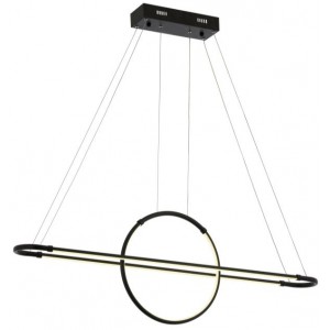 METAL LED and SILICONE BLACK CHANDELIER 110 x 14 CM LOAD: 110 CM